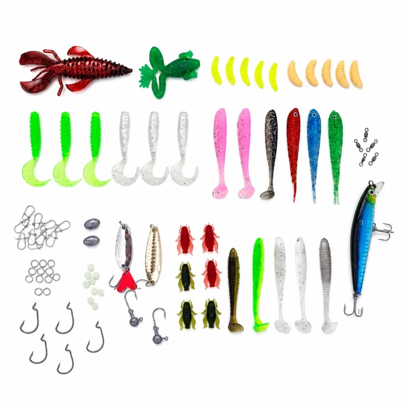 84/107pcs fishing lure kit soft and hard bait set gear layer metal jig spoon for bass pike crank tackle accessories with box 3 84/107pcs Fishing Lure Kit Soft and Hard Bait Set Gear Layer Metal Jig Spoon For Bass Pike Crank Tackle Accessories with Box 3