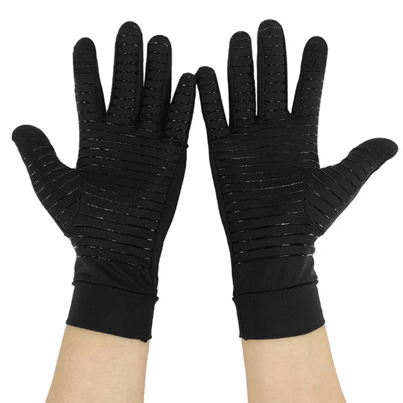Women Men Gloves Copper Fiber Spandex Touch Screen Tips Gloves For Running Sports Winter Warm Football Hiking Driving Dropship 4