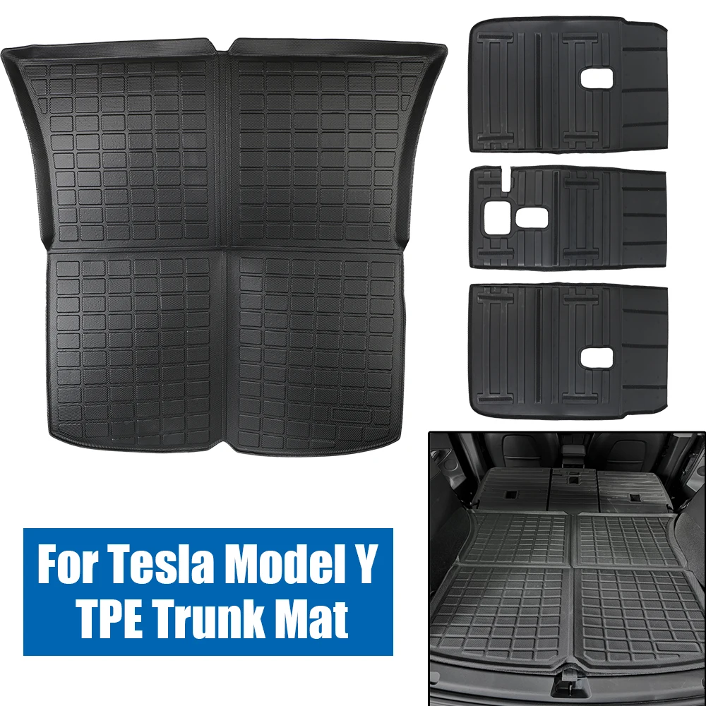 Rear Seats Back Protector For Tesla Model Y 2019 2022 Car Boot Mat Seat