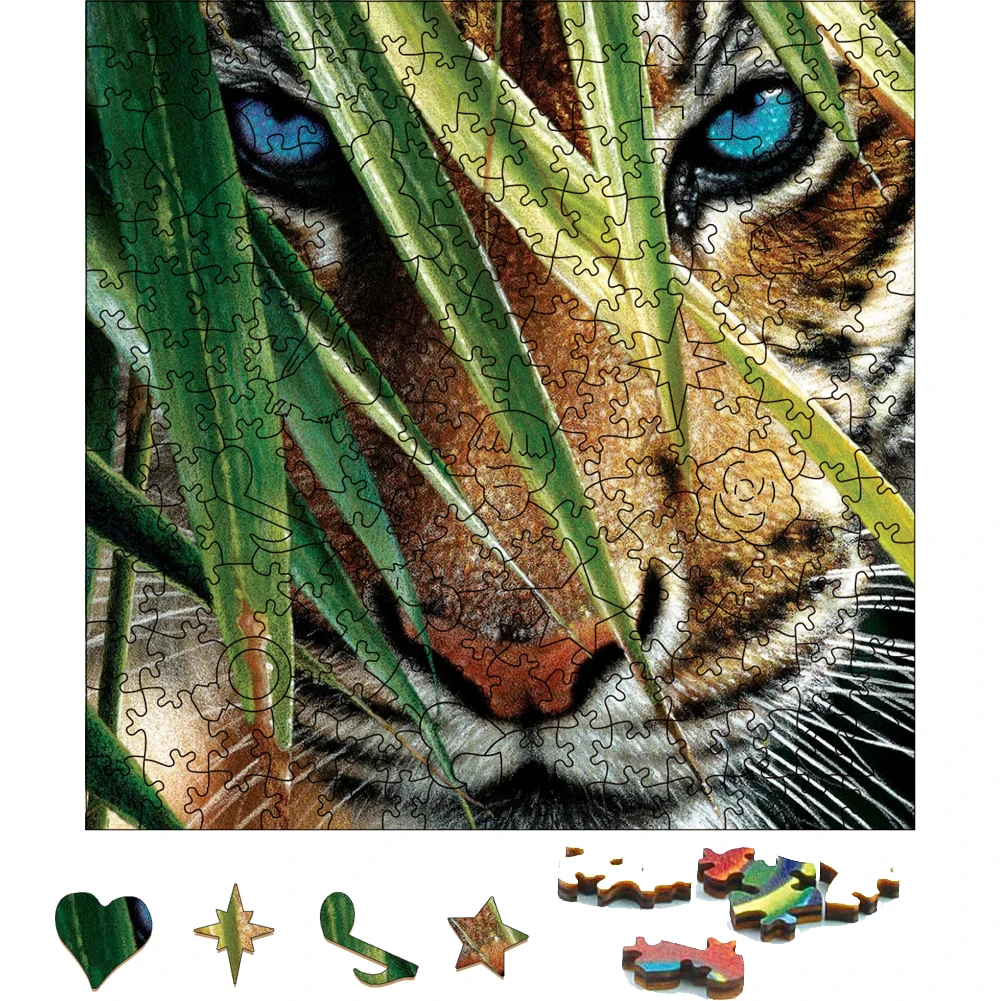 Tiger 'Ferocious Bengal Tiger' 3D Wood Jigsaw Puzzle