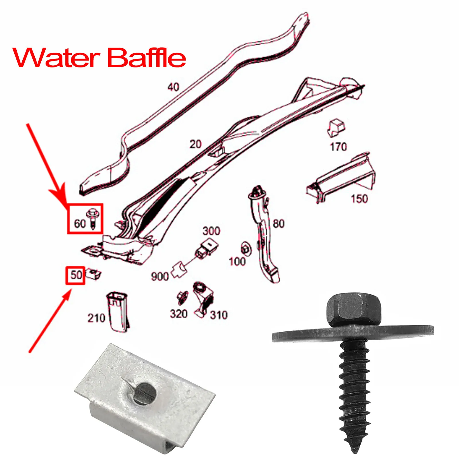 Engine Undertray Cover Splash Guard Screws Washer Nuts Bolt 20x For MERCEDES BENZ C E S SL SLK W204 W203