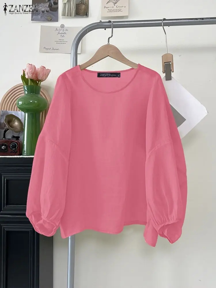 Women Long Sleeve White Casual Blouse Autumn Office Top