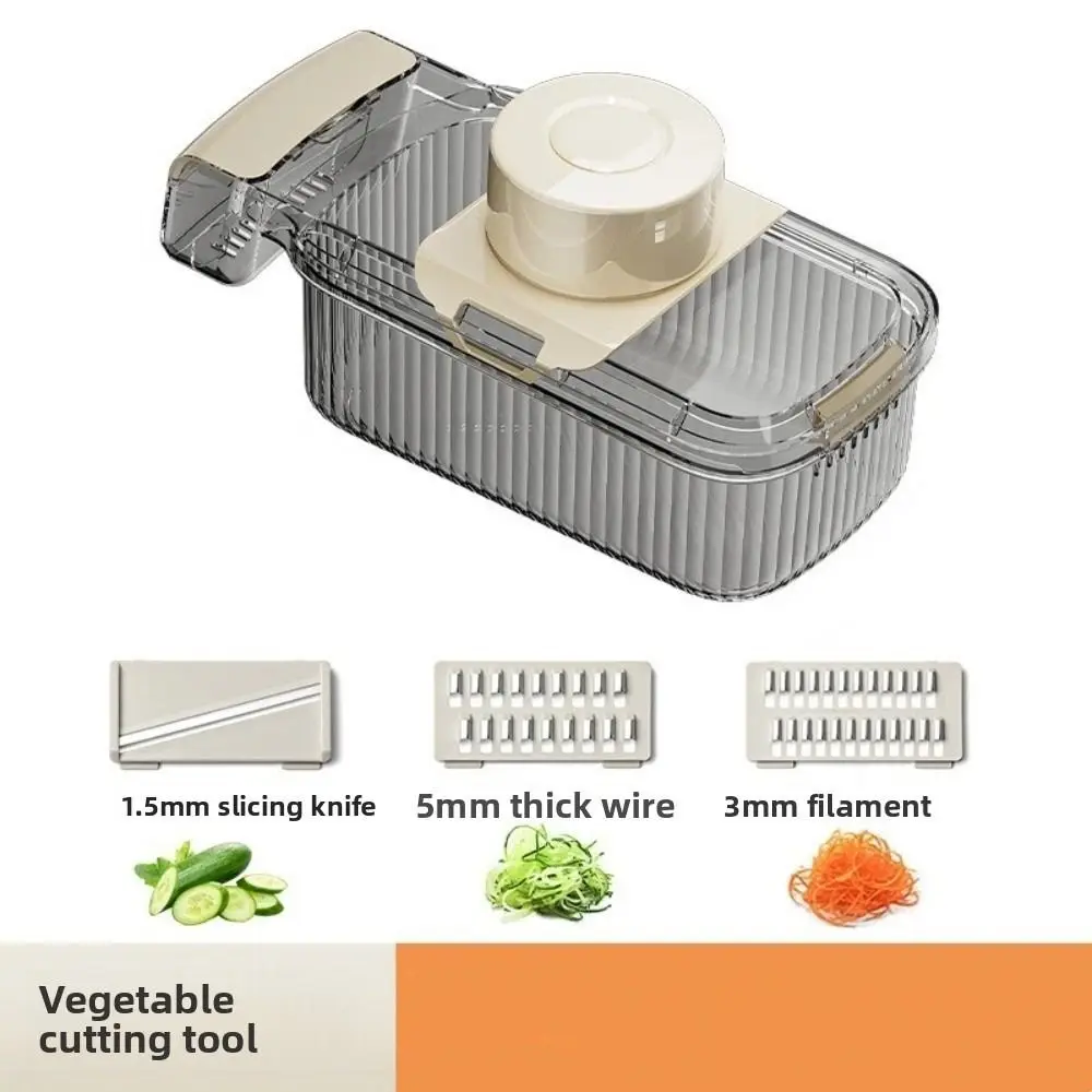 5 Interchangeable Blades Multi Functional Slicer Manual Operation Detachable Potato Shred Grating Function Hand Protection