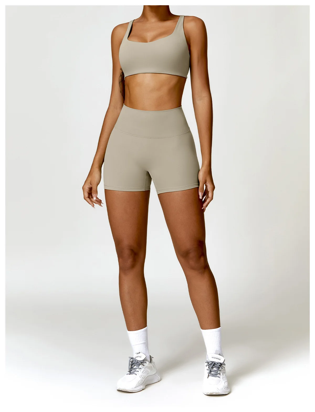 2PCS Women Tracksuit Yoga Set Sportswear Workout Athletic Wear Gym Legging Fitness Crop Top Long Sleeve Sports Suits Push Up