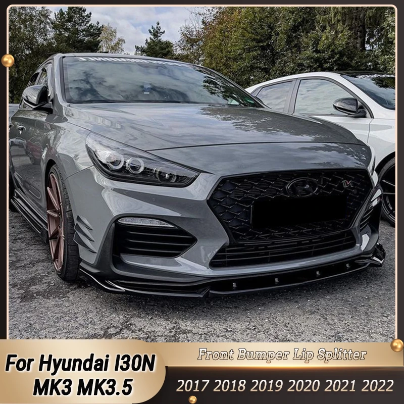 Front Bumper Splitter Lip Spoiler Diffuser Guard Body Kit For Hyundai