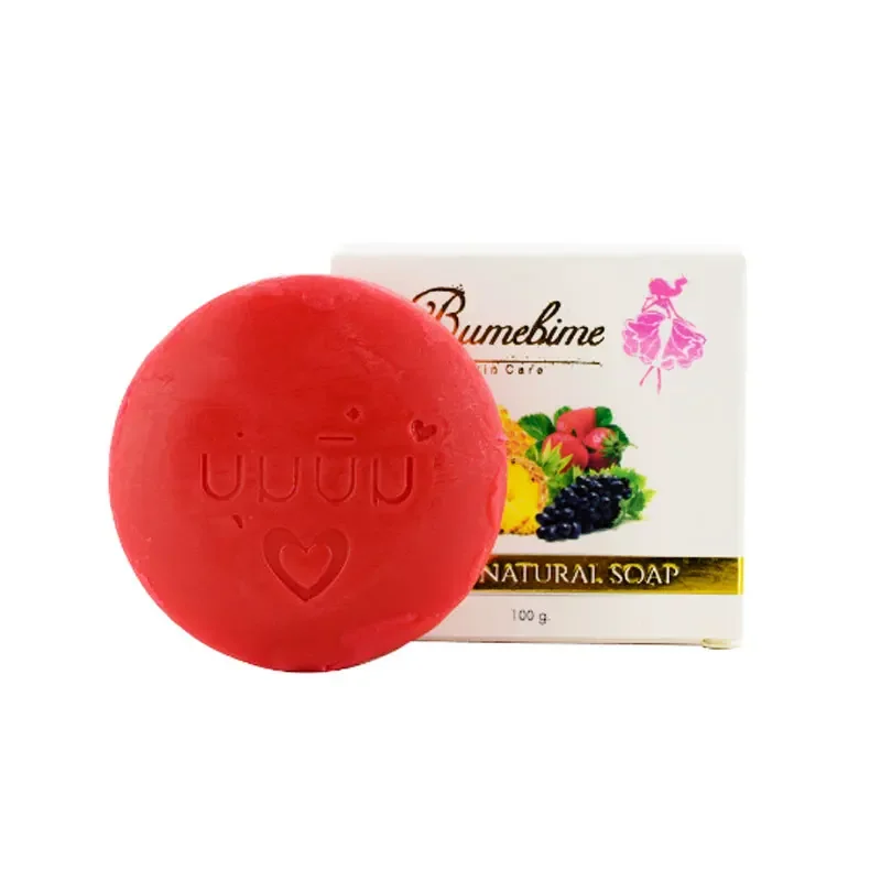 Instant Miracle Whitening Soap Thailand Bumebime Handmade Soap White Skin Natural Soaps Bath Fruit Essential Oil Soap 100g