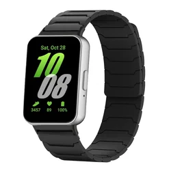 Magnetic Silicone Sport Watch Band Bracelet - Samsung Galaxy Fit 3 (01 black)