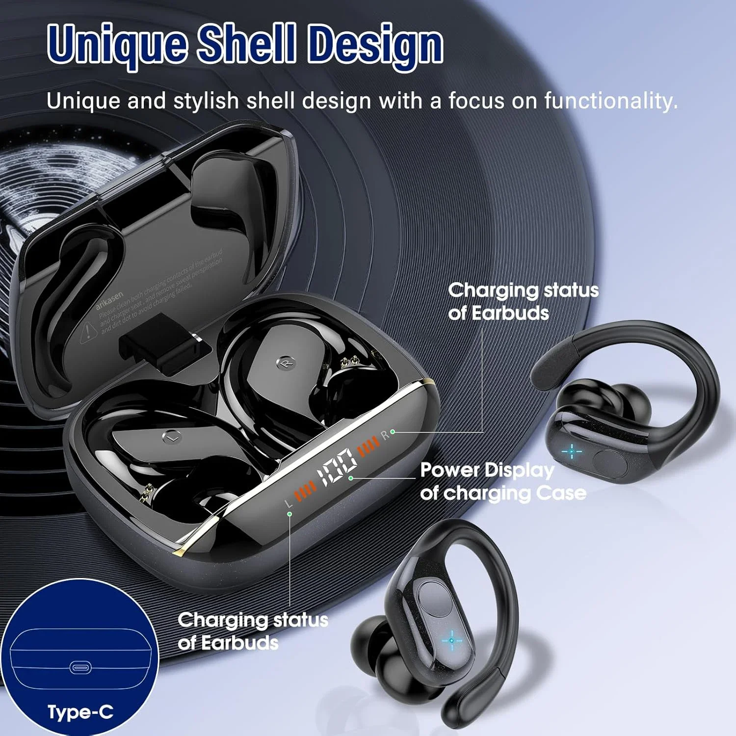 Premium Noise-Cancelling Wireless Earbuds with Fast Charging & IPX7 Waterproofing
