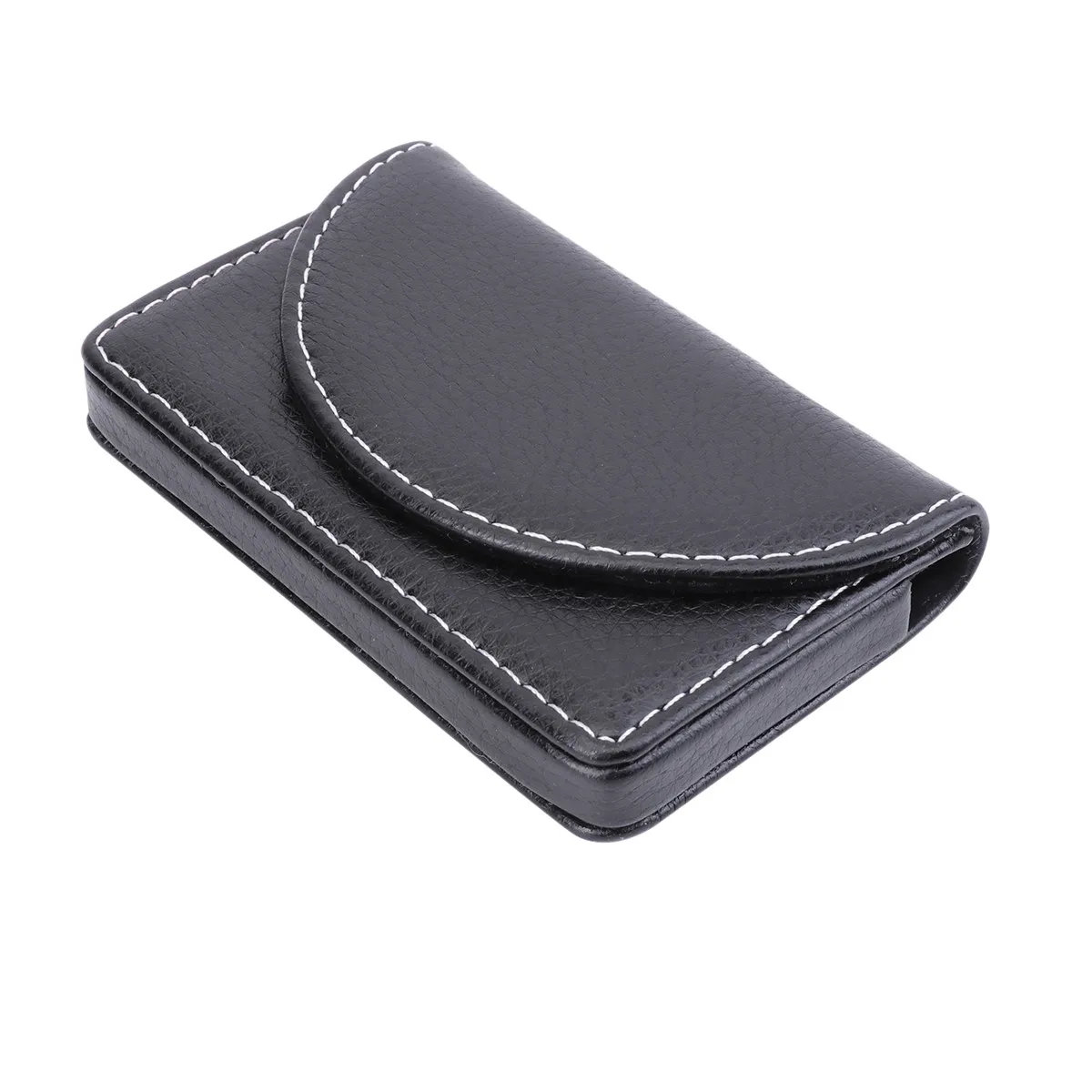 1Pcs 비즈니스 케이스 PU 홀더 휴대용 이름 카드 주최자 신용 ID 카드를위한 심플한 디자인 블랙 비즈니스 케이스