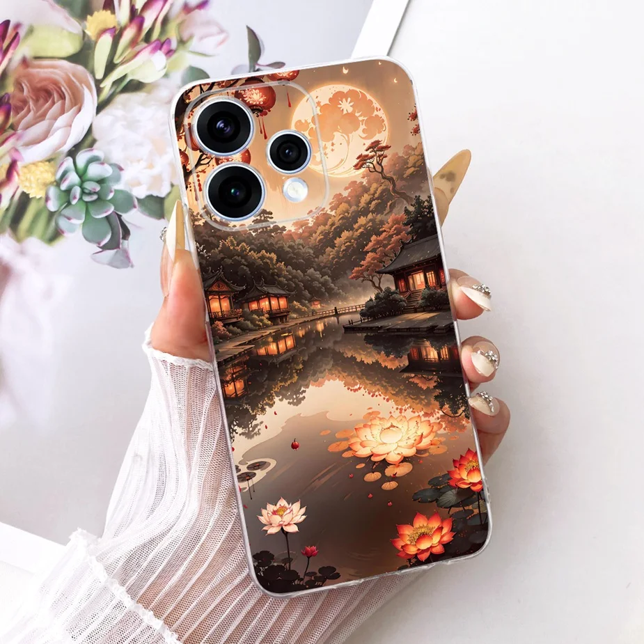 Colorful Flowers Painted Soft Slim Phone Case