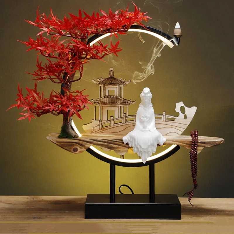 

Chinese Incense Burner Living Room Backflow Smoke Accessories Diffuser Fashion Gift Quemador De Incienso Home Decoration Luxury