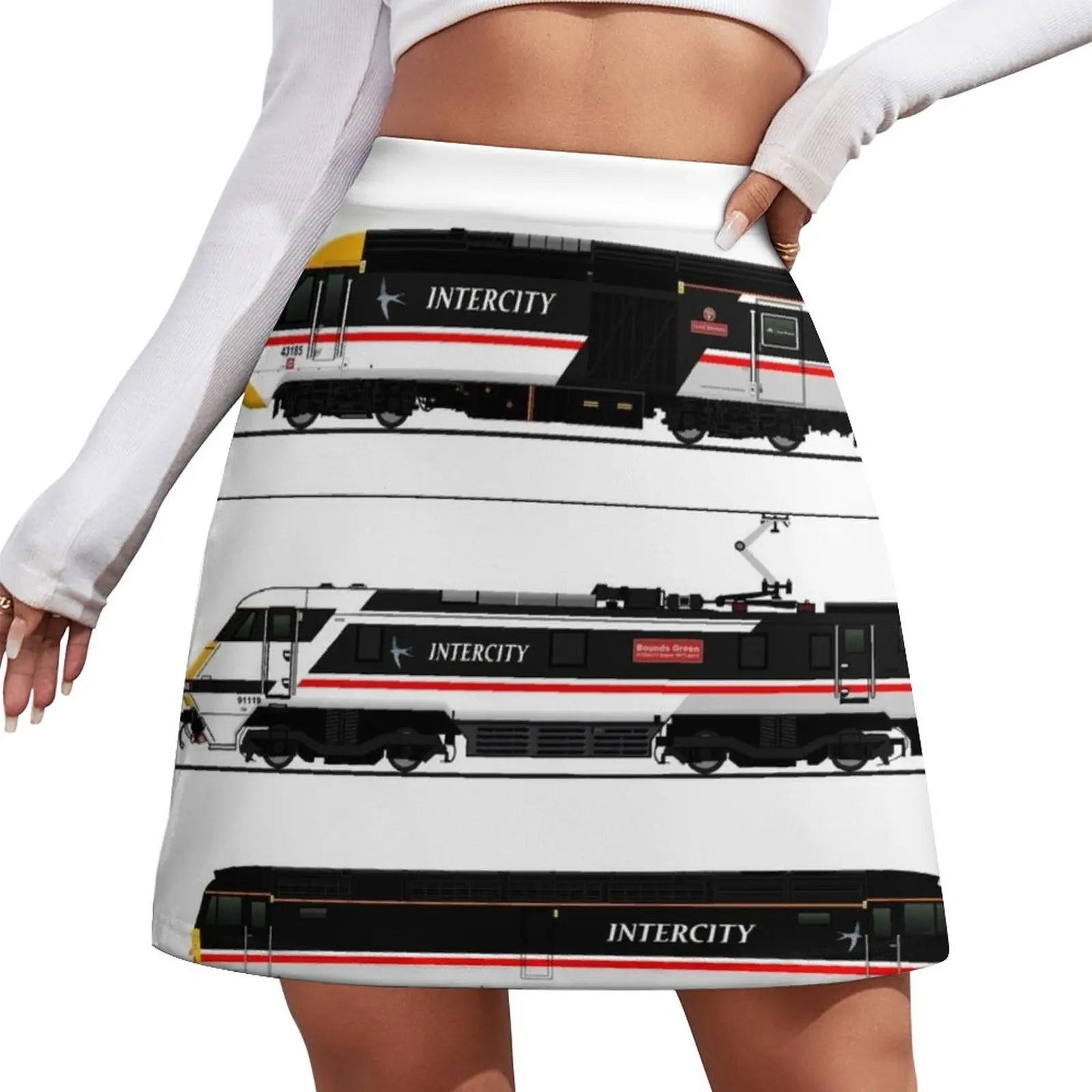 INTERCITY TRAINS Mini Skirt Female clothing shorts