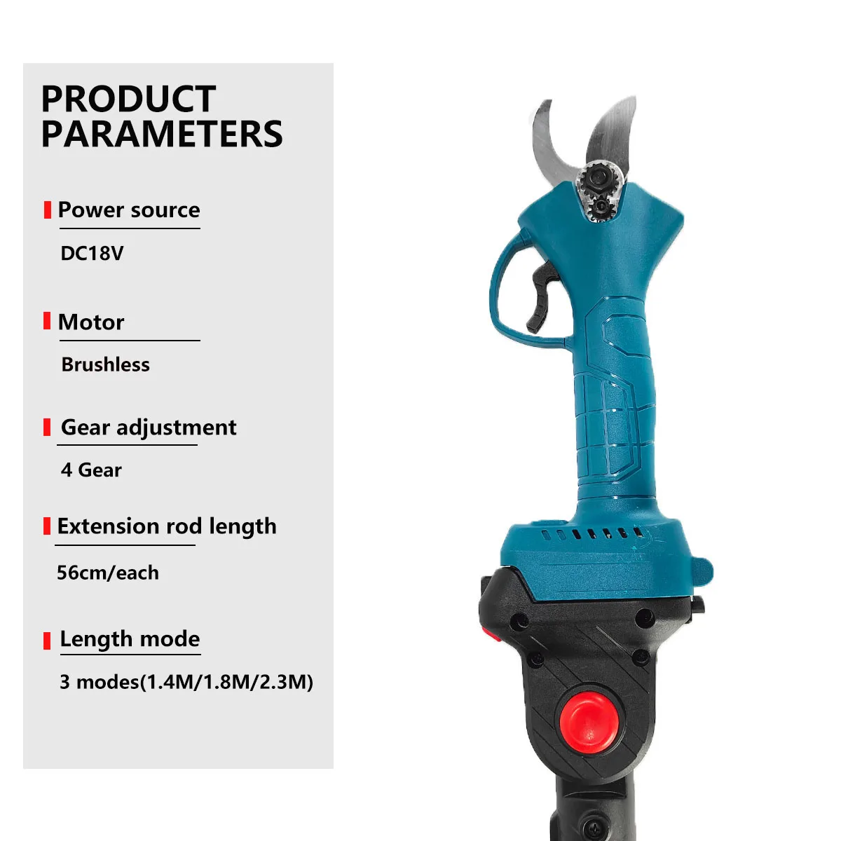 2.3M Extension Pole Brushless Cordless Electric scissor Pruner pruning Shears Efficient Fruit Tree Bonsai Pruning Branche Cutter 3