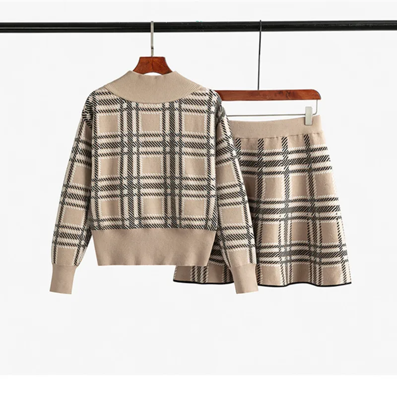 Autumn Women Dresses Set Fashion Casual Long Sleeved Sweet Girl Style Temperament Commuting Pullover Dress