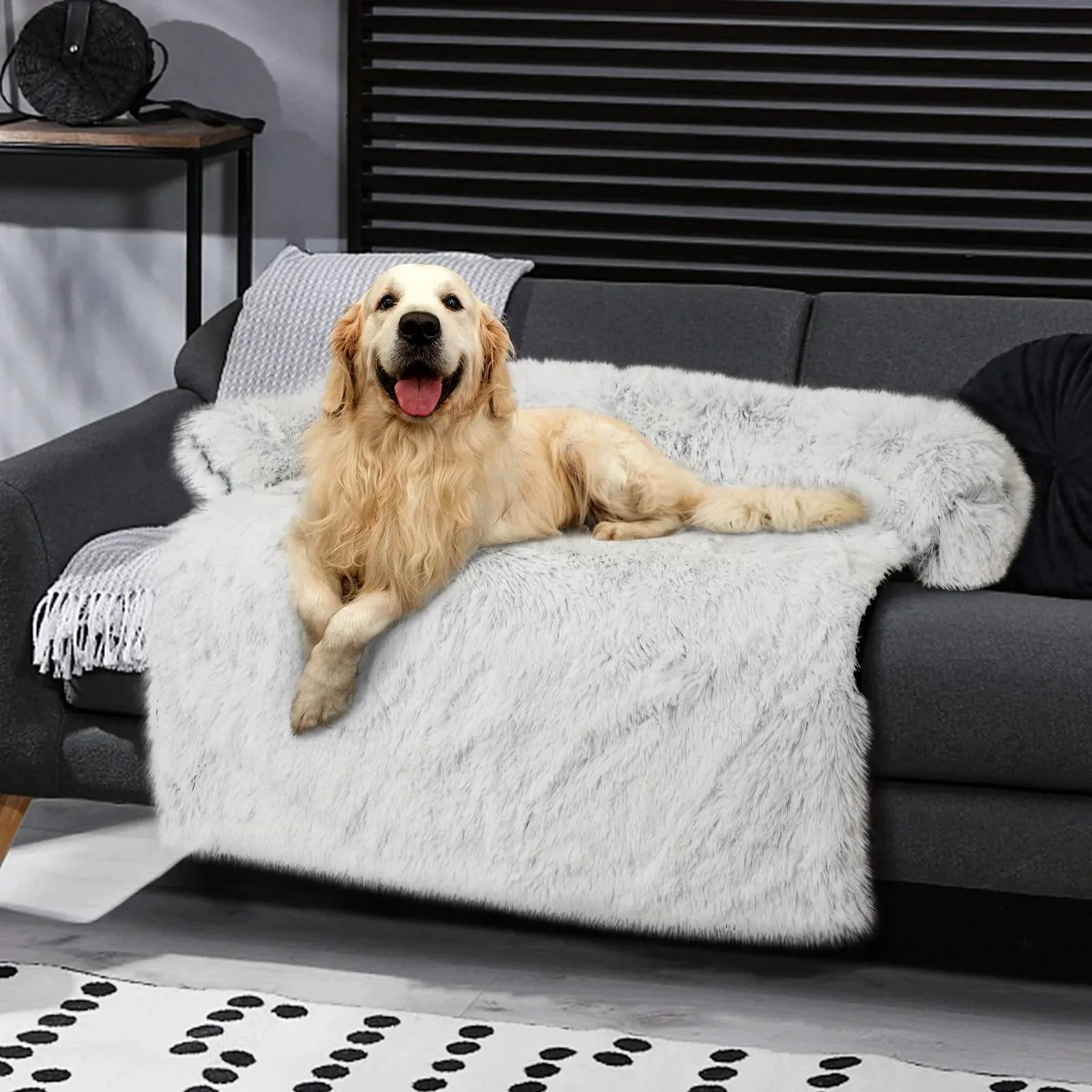 

Plush dog kennel mat dog sofa nest warm large pet plush cat kennel pet soft bed mat