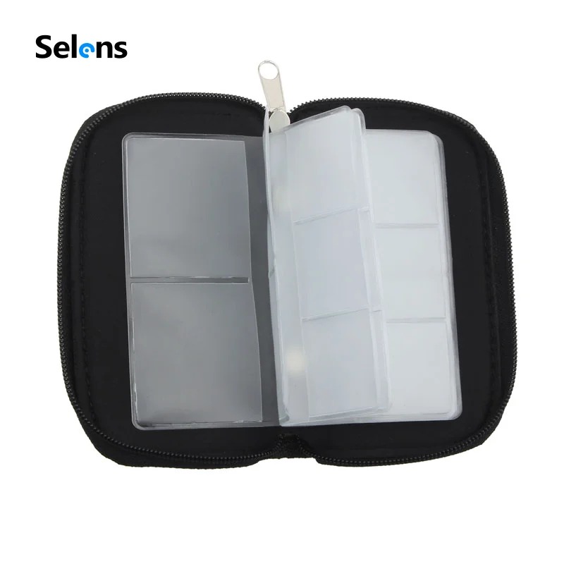 Selens 다기능 보관 가방, 캔버스 메모리 카드 운반 케이스 가방, 야외 방수 카드 가방, 사진 액세서리