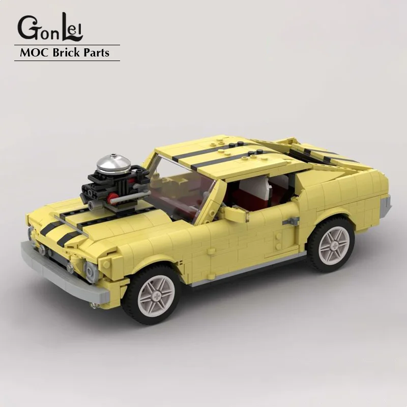 960 Pezzi Parti Ford Moc Mustangs Racing Sports Car Veicolo Tecnico Speed Champion Racer Building Blocks Garage Mattoni Giocattoli Regali