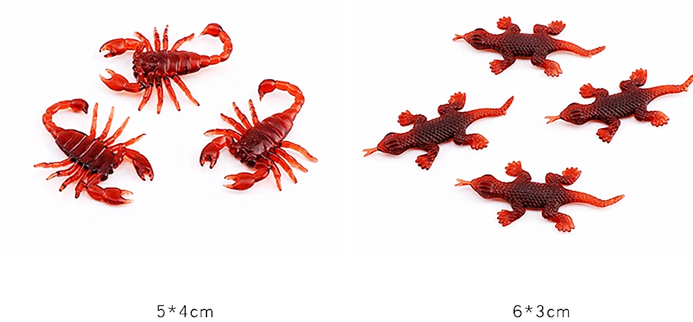 50 Stück gefälschte Kakerlake Eidechse Tausend füßler Skorpion geeignet für Halloween Party Kinder Geburtstags geschenk Piñata Ostern Karneval Geschenk verpackung – Detail 4