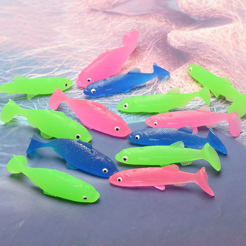 

5Pcs/lot Colorful Simulation Goldfish Model Soft Rubber Gold Fish Small Sardine Kids Toy Plastic Carp Gift Toys For Kids