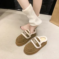 2024 Autumn/winter new m letter Baotou cotton mop with pile pile socks senior sense casual style plus velvet - Image 2