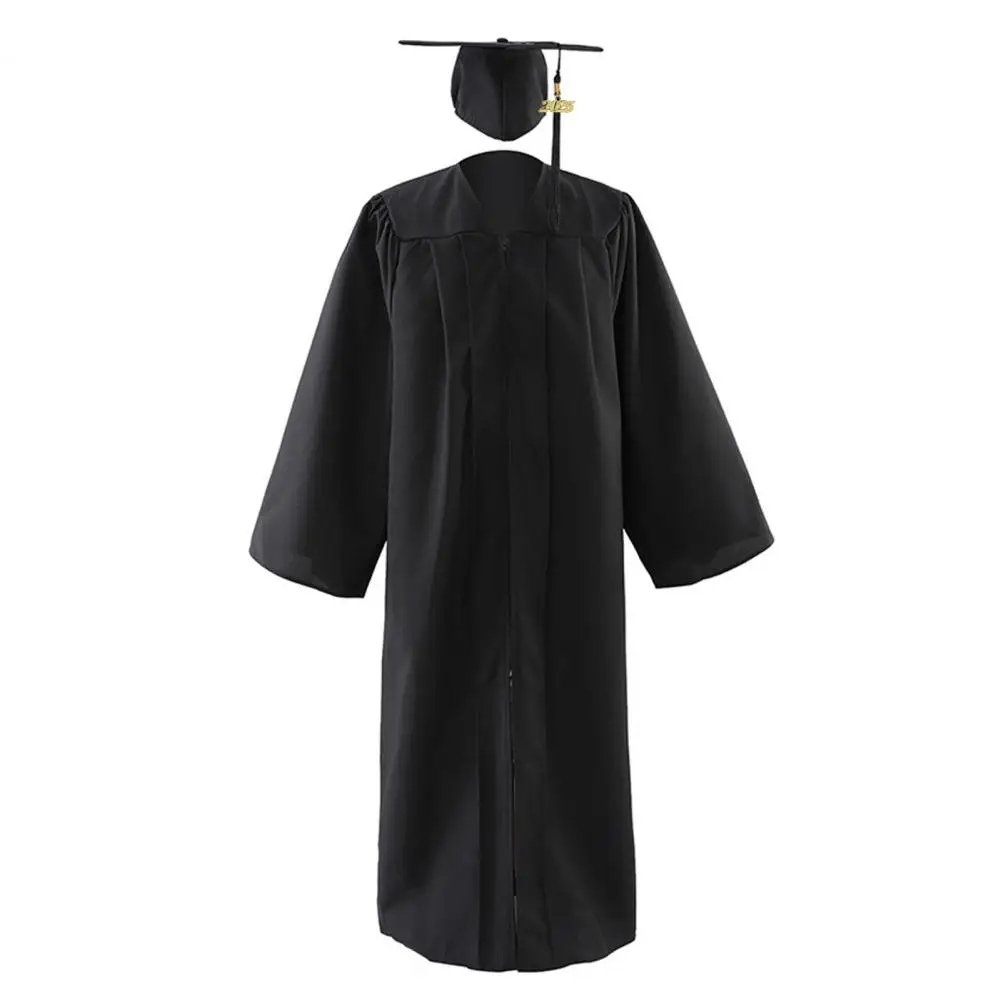 Graduation Gown Cap Tassel Set Class of Graduation Dressing Up Costume Unisex Academic Dress for High School University
