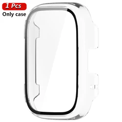 Silicone Strap and Protective Case for Sport Watch Accessories (Transparent case)