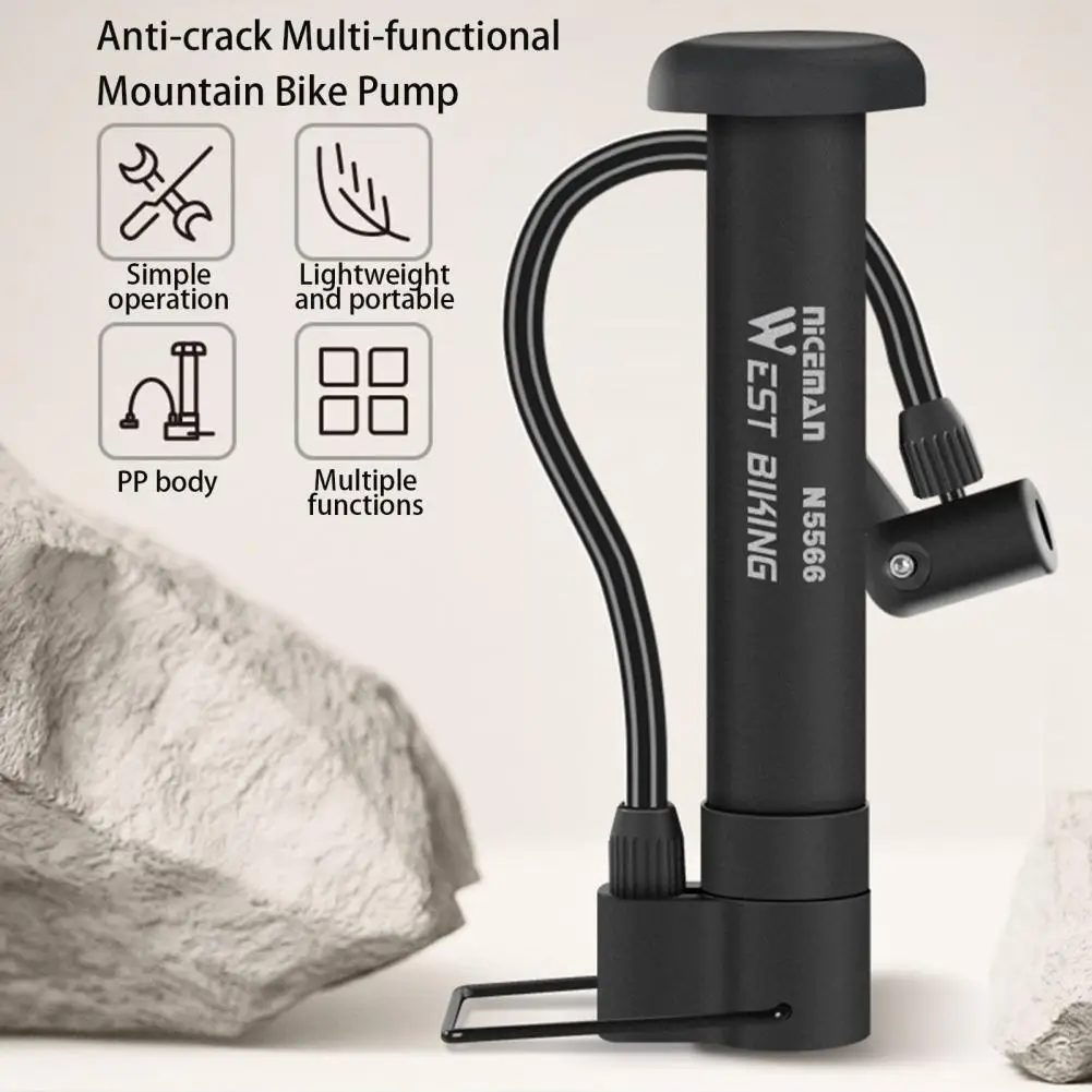 

Basketball Inflator 1 Set Useful High Strength Portable High Pressure Outdoor MTB Bike Tire Pump Cycling Tools