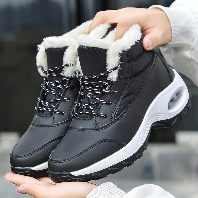 Waterproof Women Snow Boots With Plush Fashion Sports Casual Antiskid Winter Shoes Light Sneakers Size 36-41