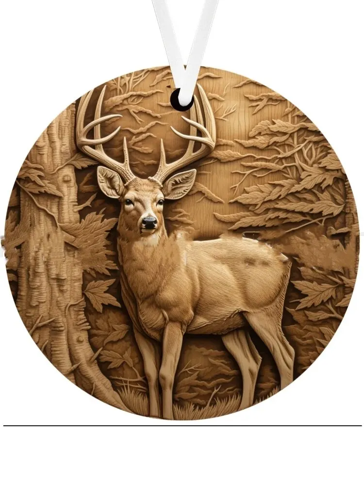 Description Picture 2 of item2D Cross Border Wolf Totem Animal Organic Glass Craft Animal Door Hanging Decoration Wall Hanging Wall Decoration