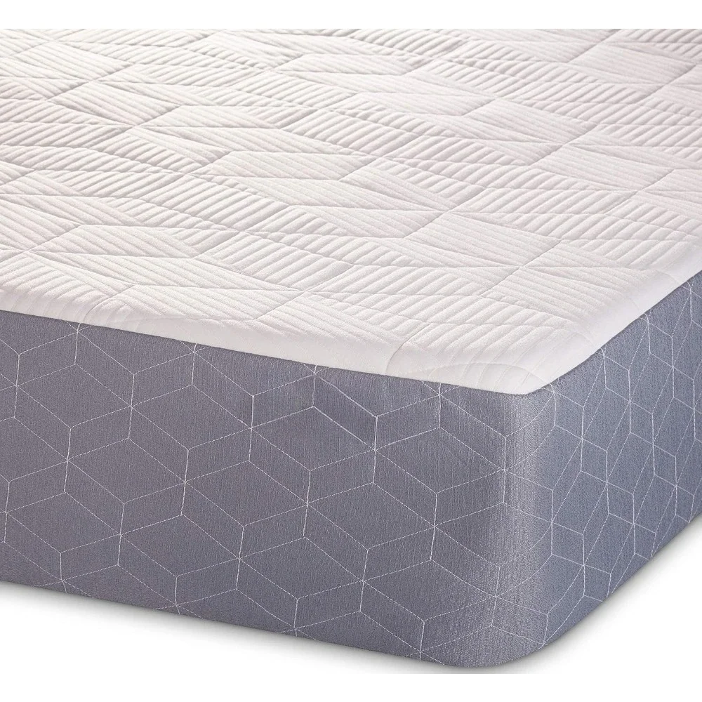 Gel Memory Foam Mattress, Firm, Cooling, King Size Mattress, CertiPUR-US Certified, 80 x 76 x 10 inches, White/Gray 3