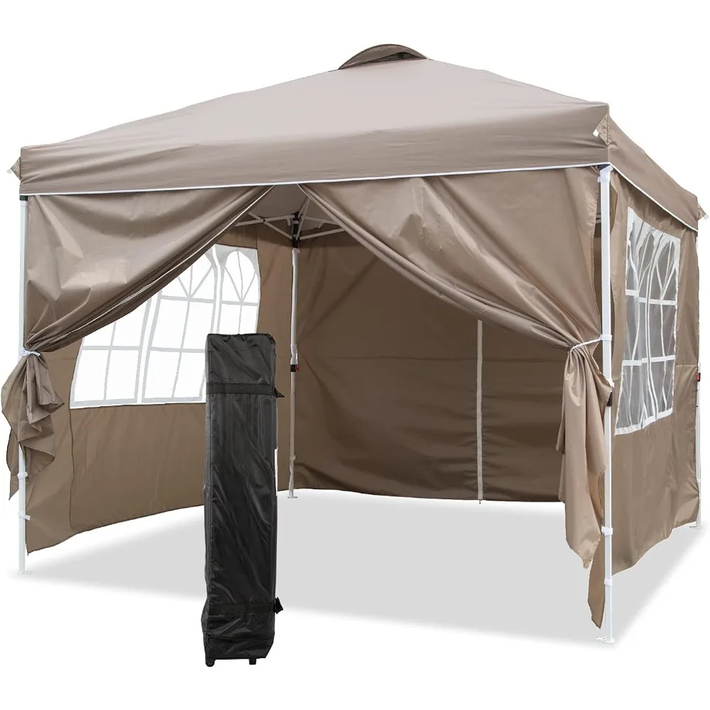 

Outdoor Party Canopies With 4 Removable Sidewalls Pergola Ropes X4 (Khaki Awnings Stakes X8 10 * 10FT) Garden Supplies Home