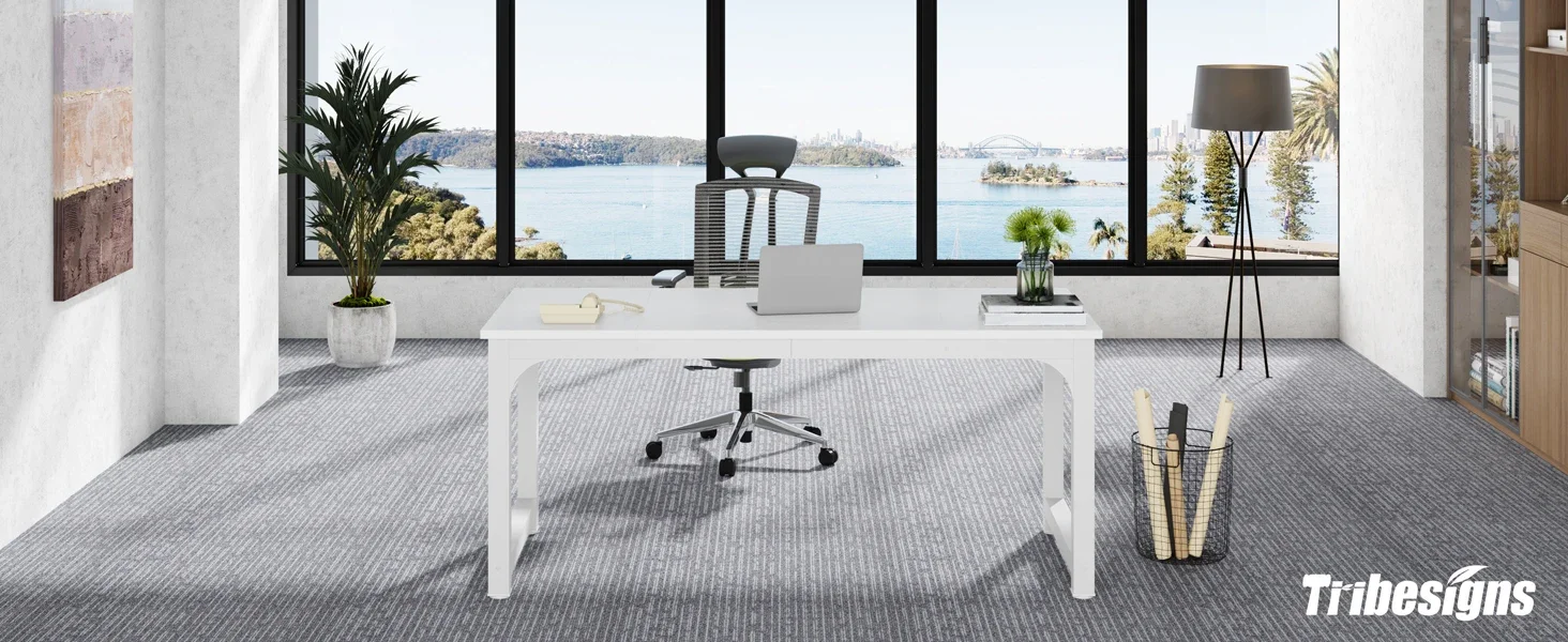 Executive workstation with LED lighting feature
