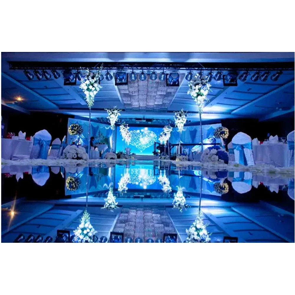Wedding Centerpieces Favor White Color Mirror Carpet Aisle Runner 1m 1.2m 1.5m 2m Wide Wedding Backdrop Decoration Shooting Prop