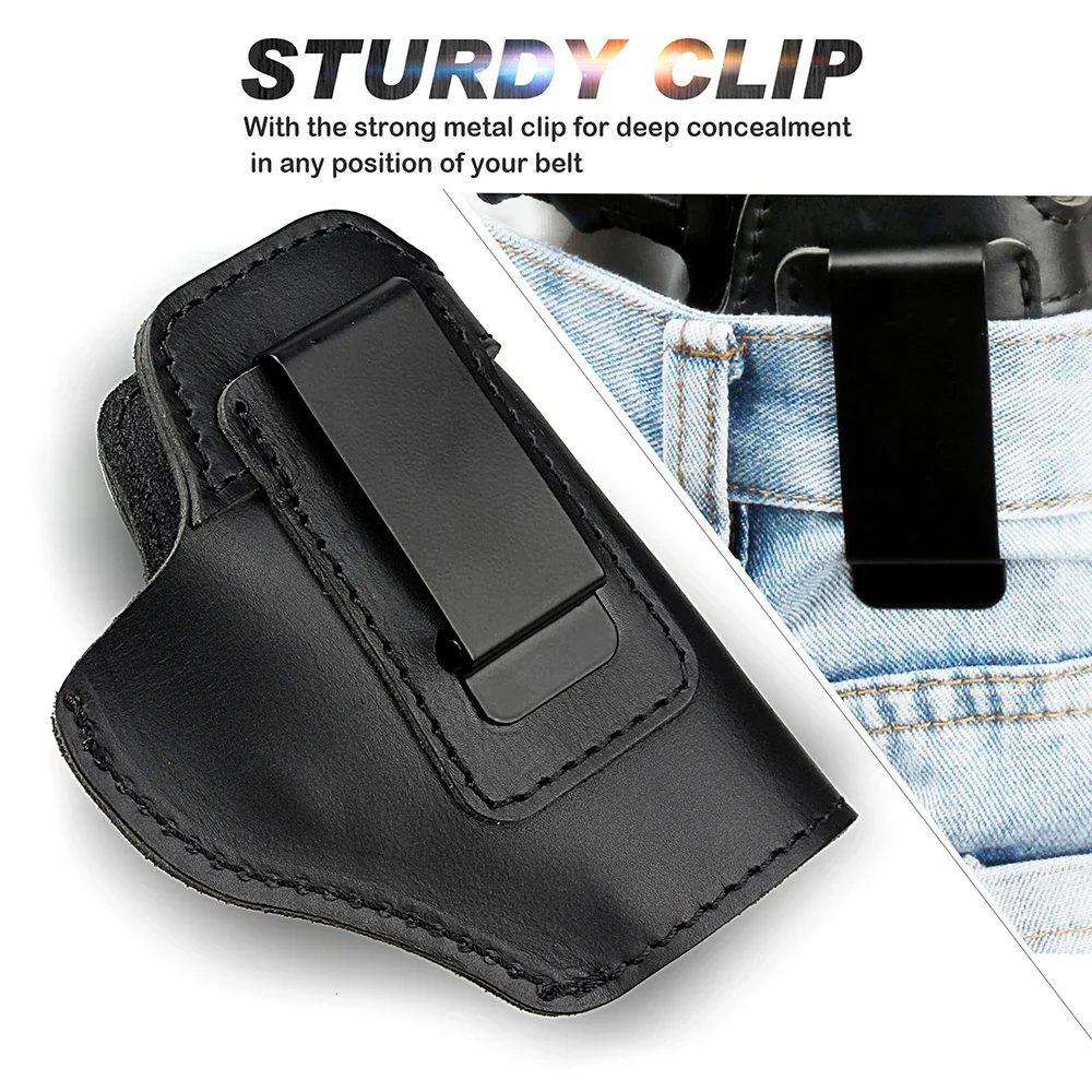 Pistol Holster Left RIGHT Tactical Leather Holster for Concealed Carry Airsoft for Glock 17 19 43X Sig P365 9mm