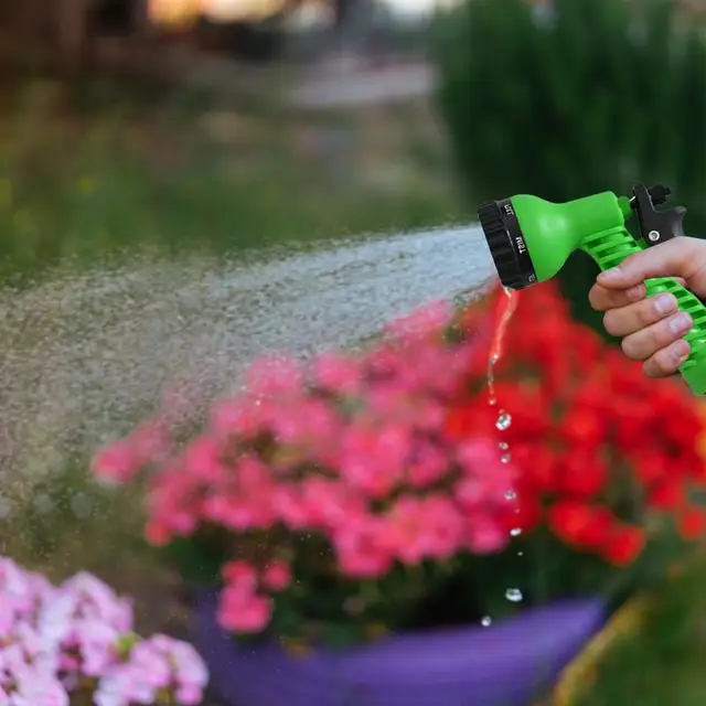 25 Ft Kerti Tömlő Kibővíthető Mágikus Rugalmas Víztömlő Eu Műanyag Csövek Spray -Puskával Az Autókertek Öntözéséhez - Image 2
