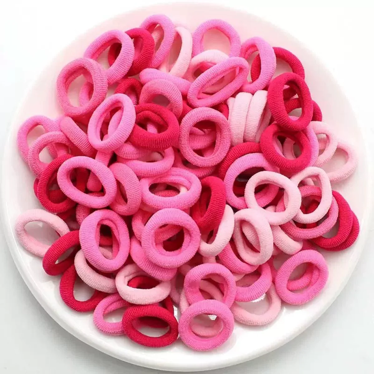 200 Stück bunte elastische Haarbänder aus Nylon für Damen und Mädchen, Haargummis, kleine Haarbanderole, Haargummis, Haaraccessoires. – Detail 6