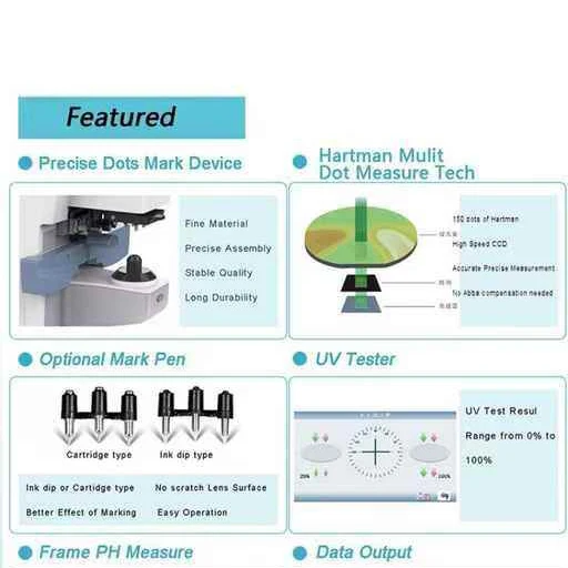 Medical Cylinder Axis Prism Measuring Auto Lens Meter Digital High Quality Lensmeter Sphere Auto Focimeter Lensometer
