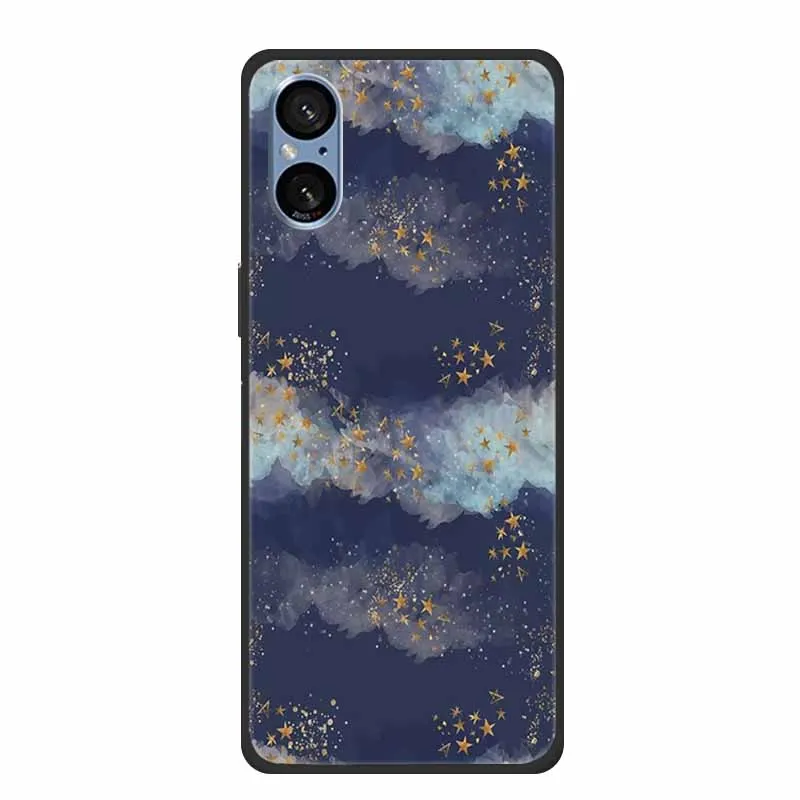 Elegant Marble Shockproof Soft Silicone TPU Back Cover for Sony Xperia 5V - Premium Phone Protection Case