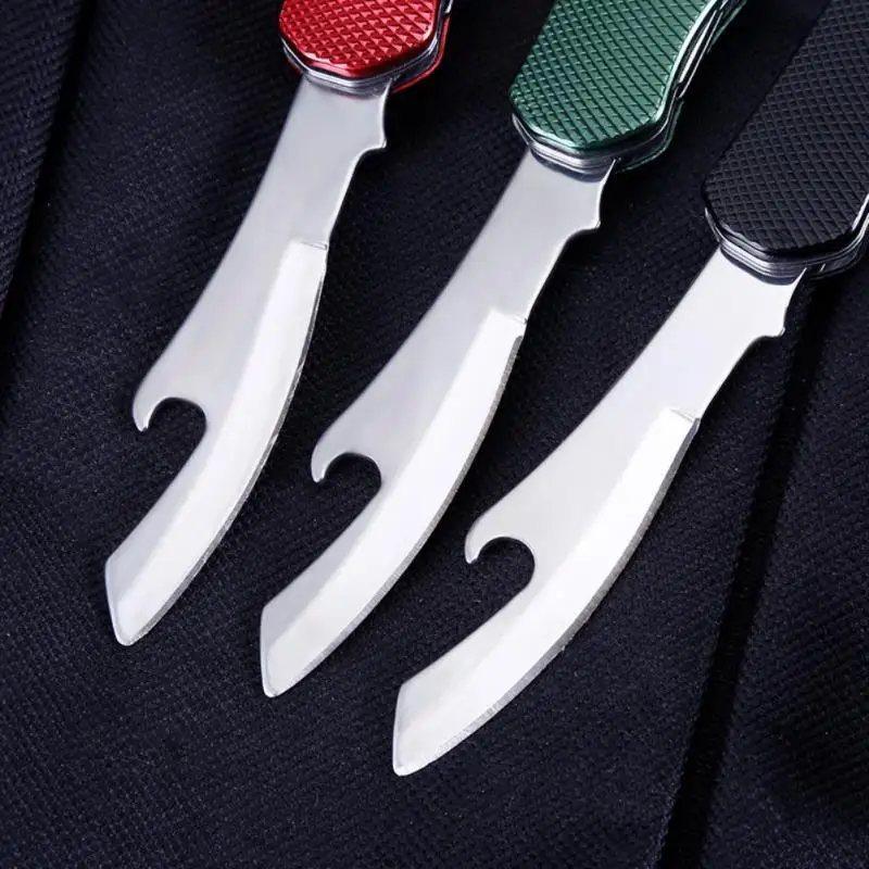 4 In 1 Detachable Camping Utensils Cutlery Set Stainless Steel Travel Dinnerware Set Foldable Knife Fork Spoon Bottle Opener