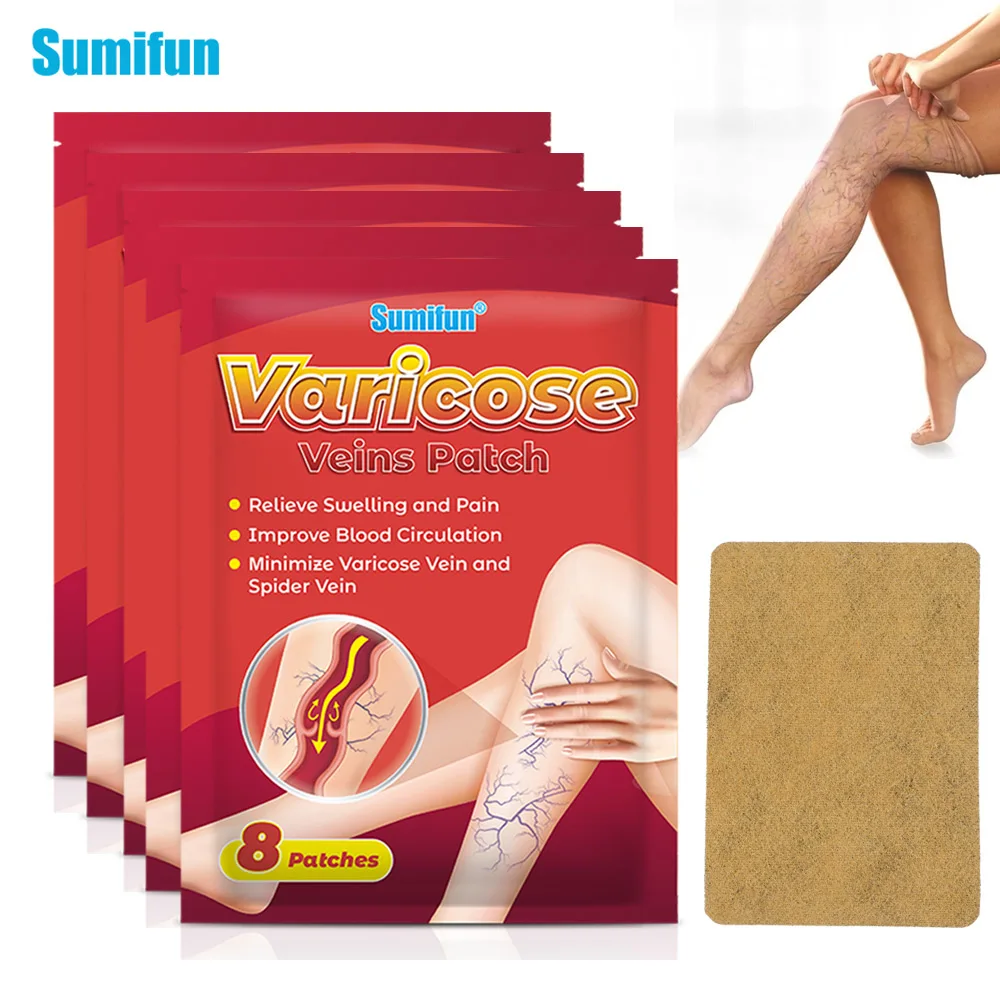 

8/24/40pcs New Varicose Veins Patch Remove Spider Leg Varicosity Angiitis Sticker Vasculitis Phlebitis Herbal Medical Plaster