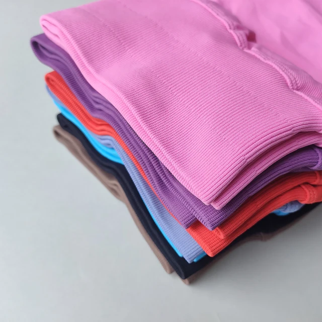 NO LOGO Seamless Shorts 4.5 Gym Shorts Women Fitness Sports Low Ribbed Band Workout Scrunch Butt Yoga Booty Running Short Pants