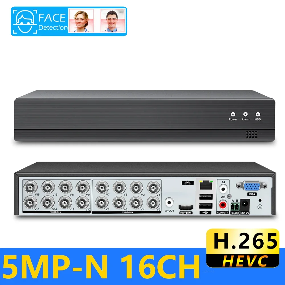 

XMEYE 16CH 8CH 4CH CCTV DVR распознавание лица 5MP-N NVR цифровой видеорегистратор для 2MP 5MP AHD/TVI/CVI/XVI/IP камеры