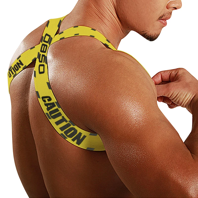 Hot Sale Tank Men Sexy Elastic Strap Chest Strap Muscle Halter Belt Club Party Clothing Men Bodysuit Gay Club Wear