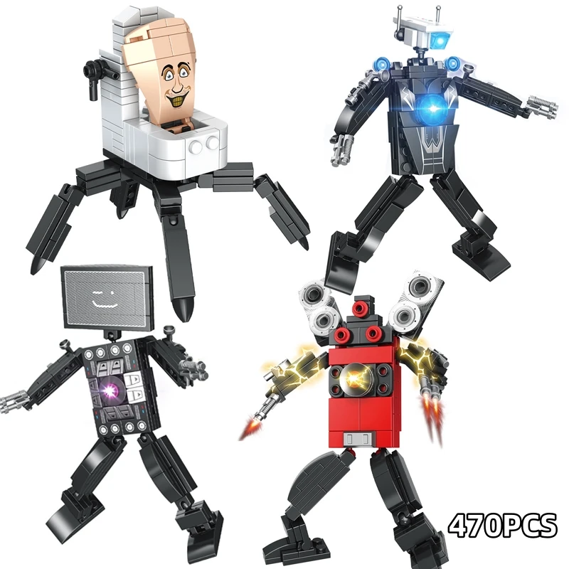 Skibidi Toilet Man vs Monitor Building Blocks Audio Man Titan Speaker man Camera Man Gift Toys For Children Christmas Birthday