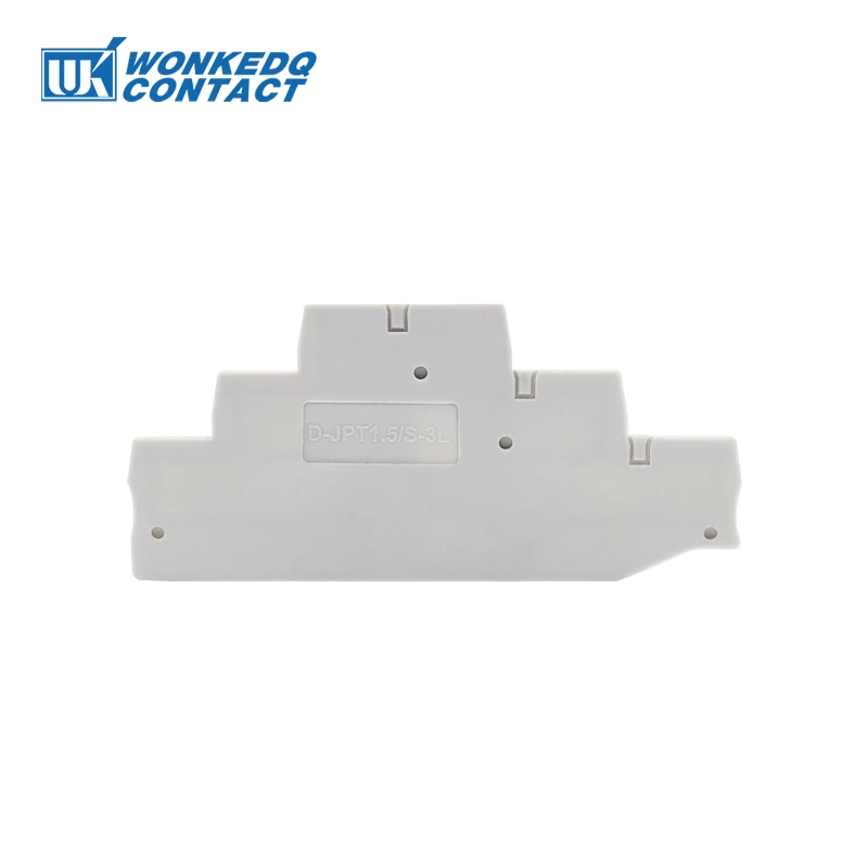 D-PT 1.5-3L Terminal Cover Plate For PT1.5 3 Level Connector Din Rail Termin Blocks Accessories D-PT1.5-3L Plug End Cover 1Pc