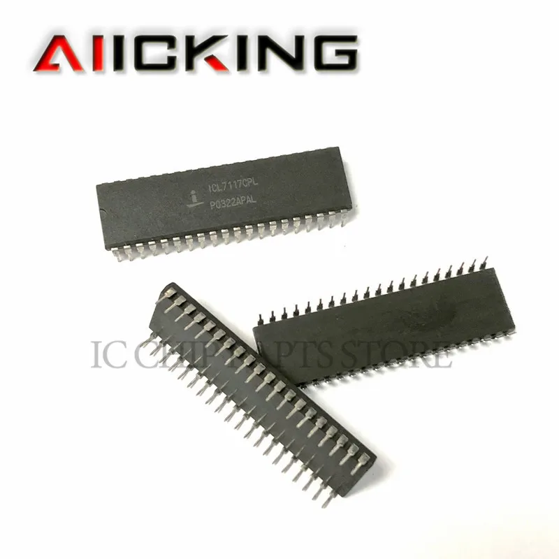 ICL7117CPL 5pcs/lots, DIP40 Single ADC Dual Slope 3 1/2Digit LED 40-Pin PDIP Integrated IC Chip Original in stock