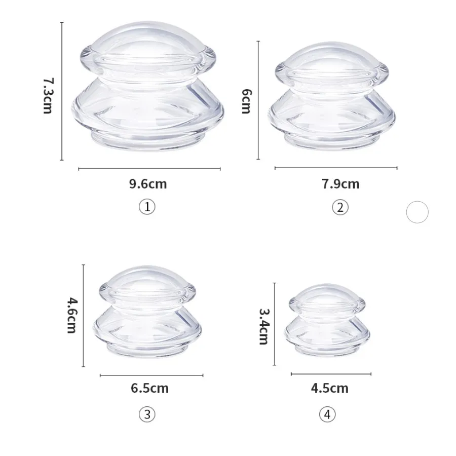Silicone Vacuum Cupping Ventosas Massage Body Cups Anti Cellulite Weight Loss suction Jars Apparatus 6