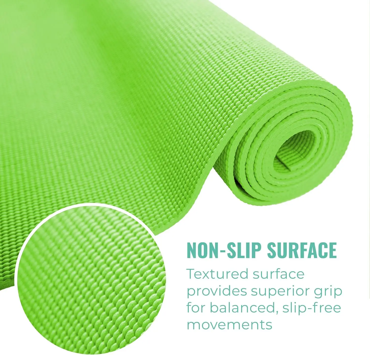 10 Non Slip Yoga Mats (68" x 24" x 4mm) and 10 6ft D-Ring Yoga Straps, Yoga Accessories for Schools and Studios