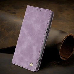 Leather Magnetic Wallet Phone Case & Back Cover for Realme P3 pro 5G (PURPLE)