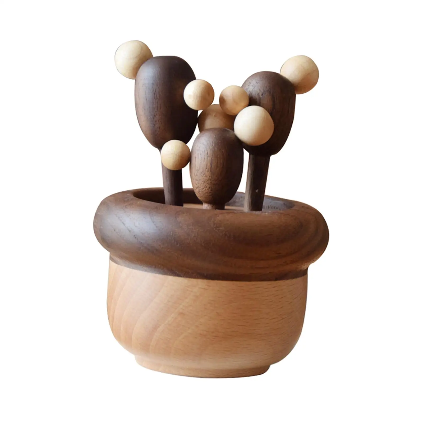 

Wooden Food Picks Mini Forks Cute Flatware Dinnerware Dessert Forks Tasting Appetizer Forks for Wedding Kitchen Bar Picnic